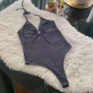 Spaghetti Straps Halter Bodysuit